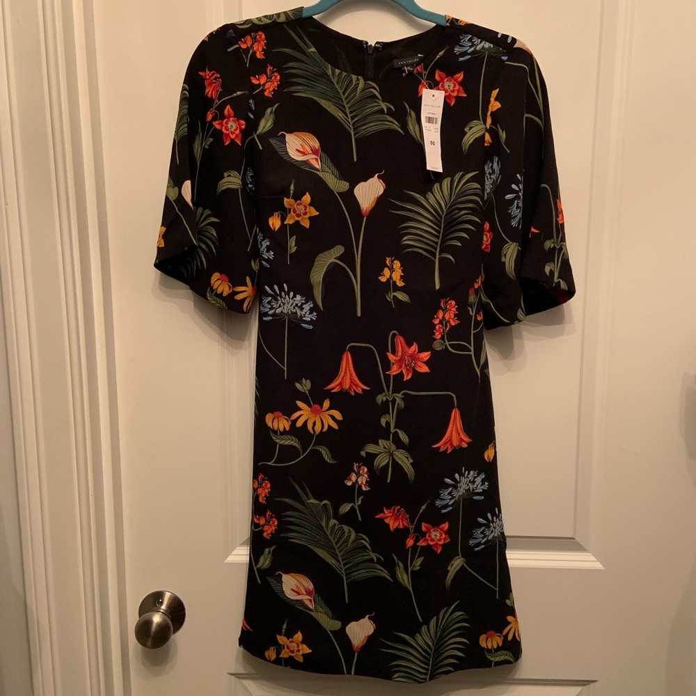 Ann Taylor Floral Dress with Tie Back NWT 00